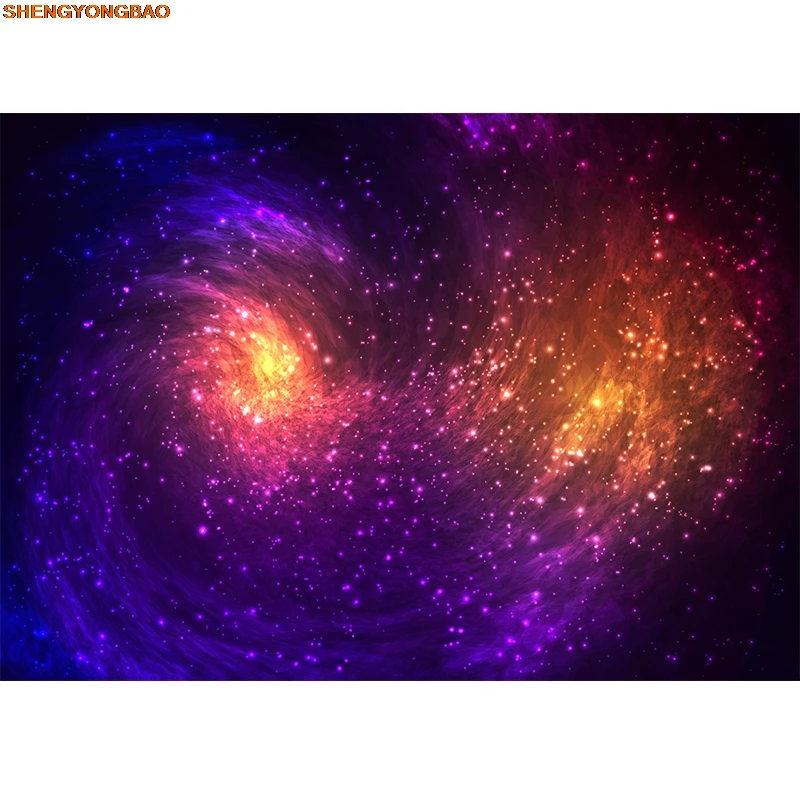 Cosmic Galaxy Backdrop Starry Sky Stars Universe Space Theme Photo Background Tapestry Baby Shower Birthday Party Decor Banner