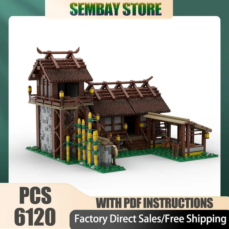 

Moc Building Bricks Age of Empires - Archery Range (East Asian) Model Technology Blocks Christmas DIY Toy Construction Gifts