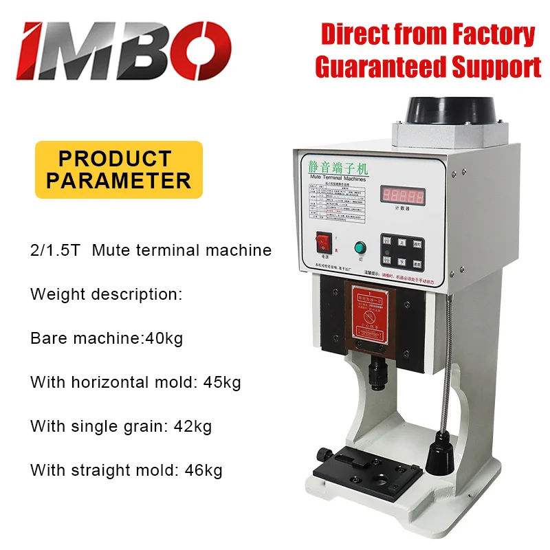 

1.5T 2T Terminal Crimping Machine Automatic Wire Terminal Crimper with Single,Vertical/Horizontal Mold Cable Crimp Tool Optional