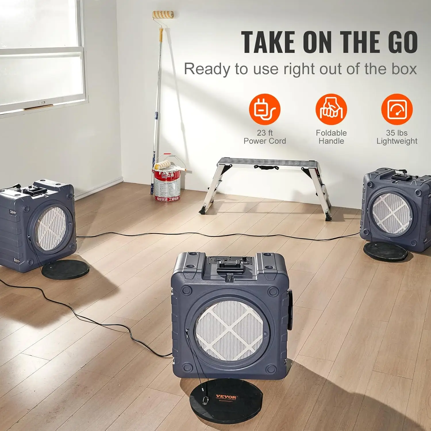 

Air Scrubber with 3-Stage Filtration, Stackable Negative Air Machine 800 CFM, Air Cleaner with MERV10
