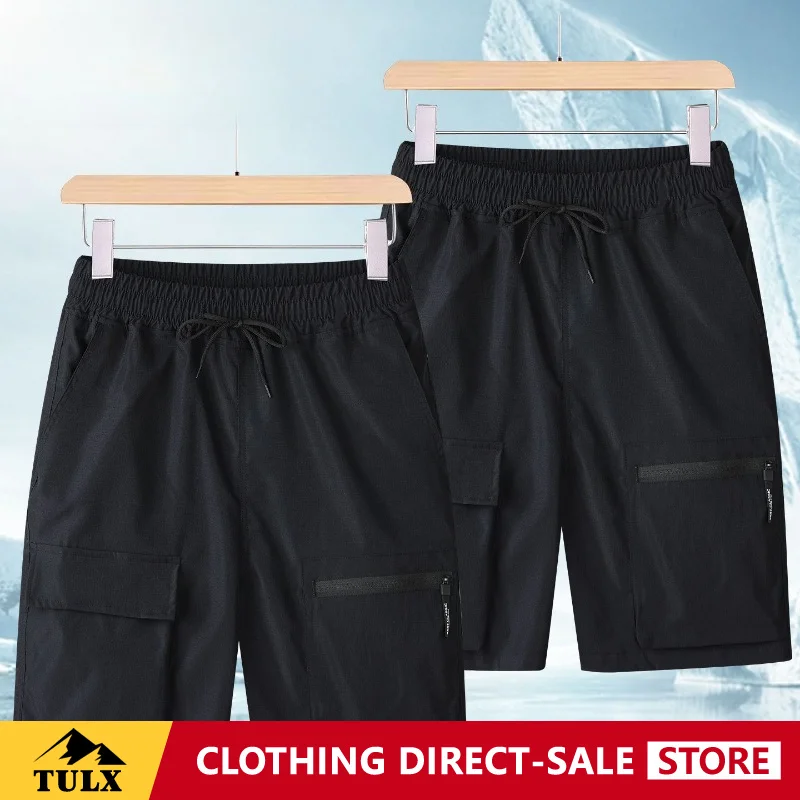 Quick Drying Workwear Shorts Micro Elastic Cooling Sensation Summer Multi Pocket Pant Wear-resistant Tear Resistant Casual Pants