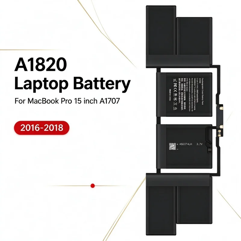 A1820 Laptop Battery for Apple MacBook Pro 15 Inch A1707 2016 2017 2018, 11.4V 6667mAh 76Wh Replacement Battery