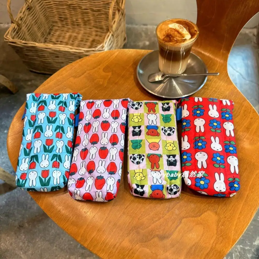 

Kawaii Miffy Rabbit, милый мультяшный принт, утолщенный портативный антифрикционный чехол для очков с высоким уровнем внешнего вида, подарок для девочки