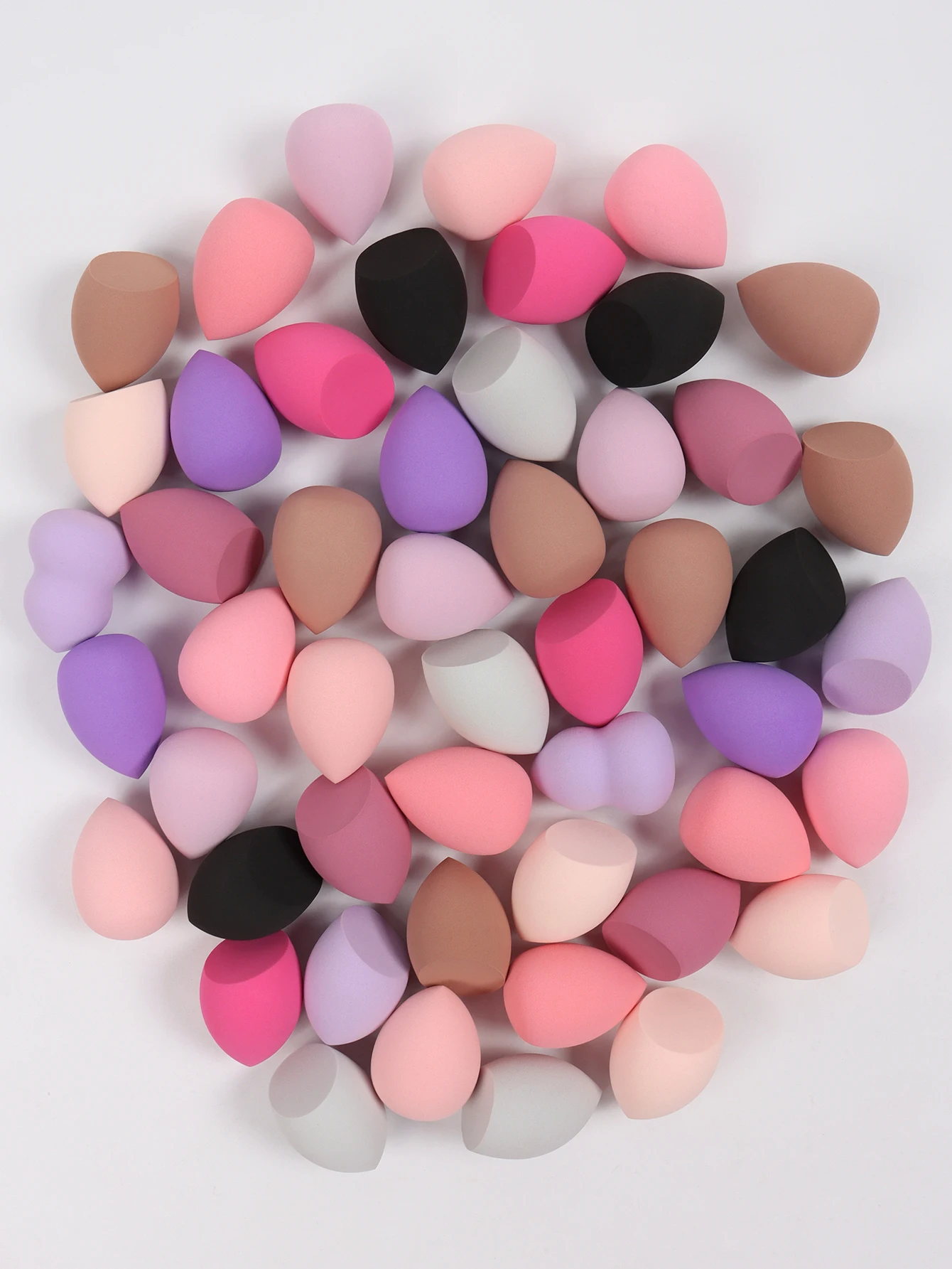 Medium Size Beauty Sponge 6/12/24/36/60 Pieces, Random Color and Shape, Foundation Mixing Beauty Sponge, Liquid, Cream and Powde