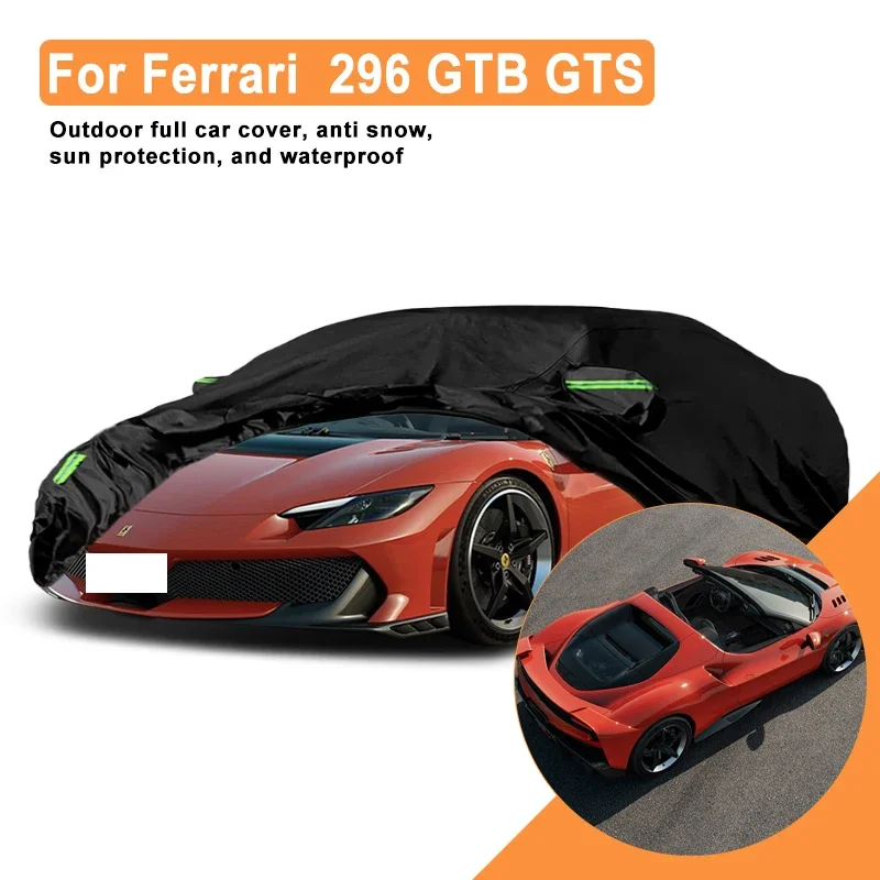

Full Car Cover for Ferrari 296 GTB GTS Outdoor Use - Waterproof Snowproof Sunshade, Winter & Summer Auto Protection Accessories