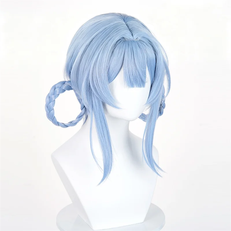 السحرية فتاة الساحرة المحاكمات تاتشيبانا ShERI الكبار النساء شعر مستعار تأثيري قصير الأزرق الشعر مقاومة للحرارة بيروكات صناعية دعامة الهالوين