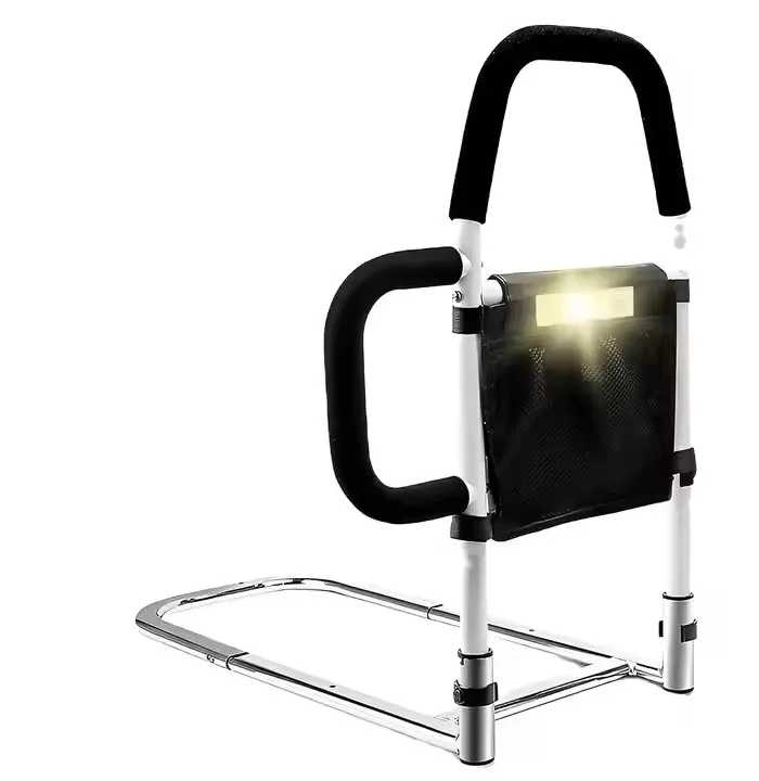 قضبان سرير لكبار السن للسلامة - مع ضوء حركة وجيب تخزين، قضبان أمان للسرير لكبار السن #3