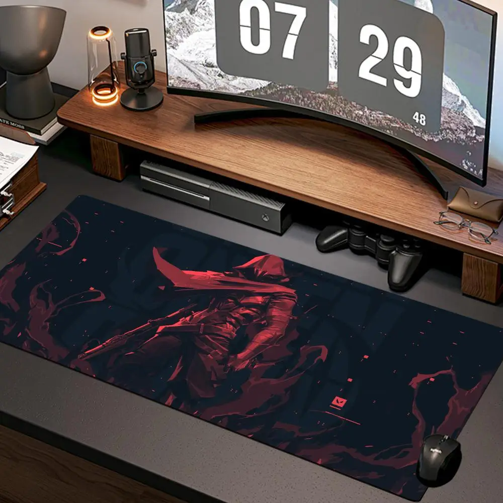 V_valorant Mouse Pad Gamer Office Natural Rubber Anti-slip Soft Mouse Mat Gamer XXL Home Custom Computer keyboard pad Desk Mats