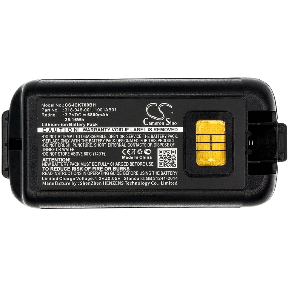 

Li-ion Barcode Scanner Battery for Intermec,3.7v,6800mAh,CK70 CK71,318-046-011 1001AB01 1001AB02 AB18