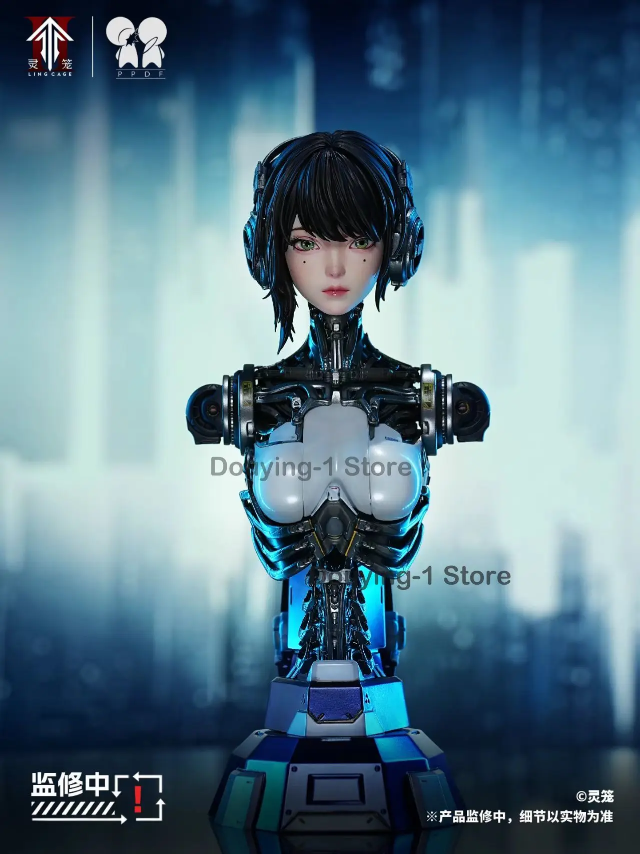 

Pre-sale March LingCage ASH Super AI 1/4 Bust 21.6cm Desktop Ornaments Decorate The Action Figure With light strip