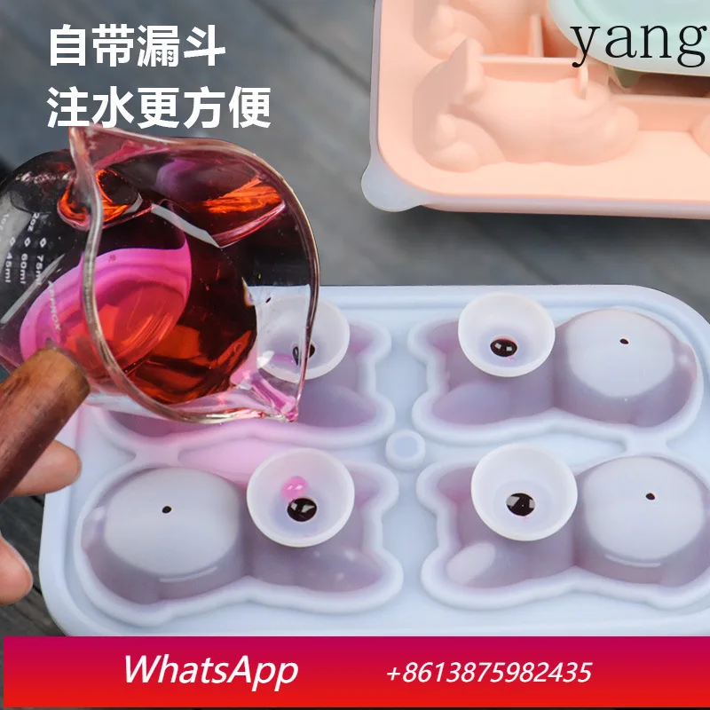 

YJQ 2PCS Silicone Ice Lattice Transparent Ice Hockey Mould Pet Dog Silicone Large Ice Lattice