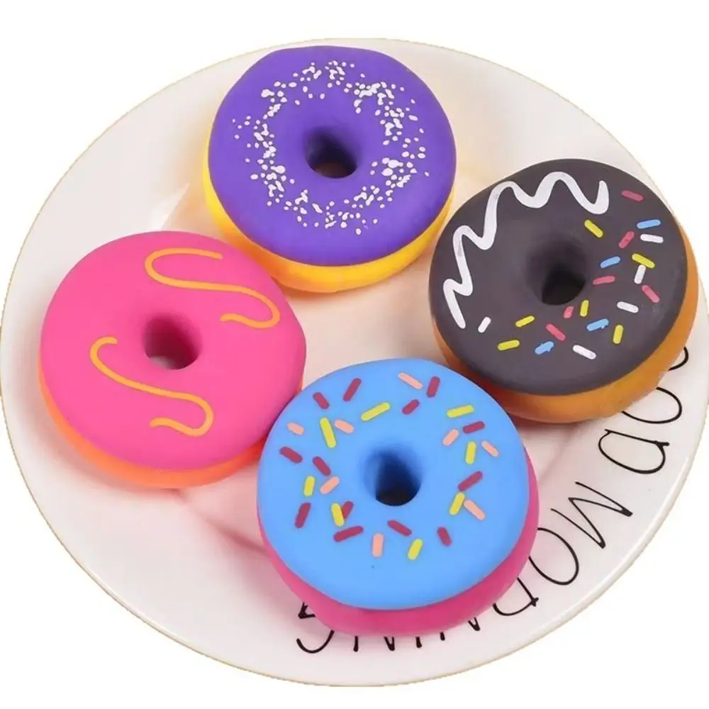 Cute Soft Texture Donut Squeeze Toy Donut Shape Dessert Style Donut Squishy Toy Colorful Stress Ball Home Relaxation