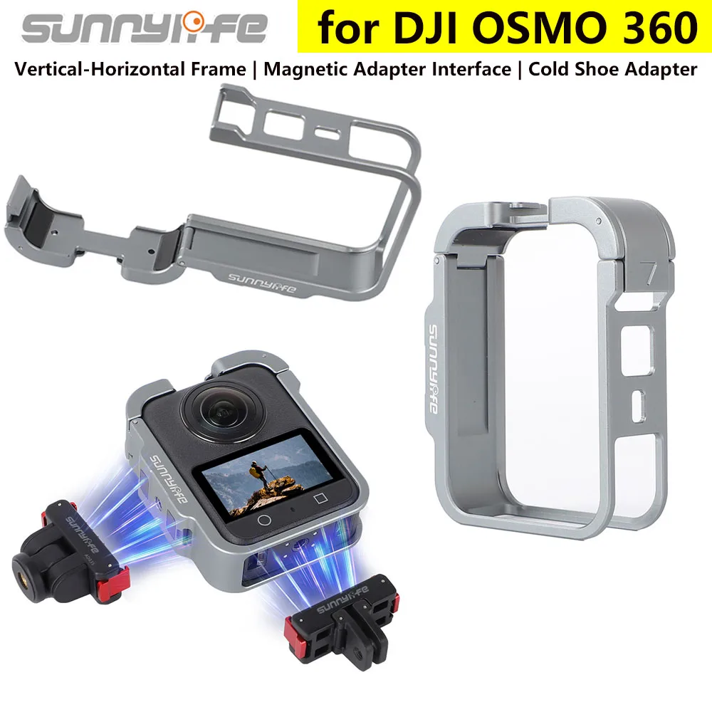 

Sunnylife Magnetic Horizontal And Vertical Shooting Protection Frame for DJI OSMO 360 Rabbit Cage Adapter Frame Camera Accessory