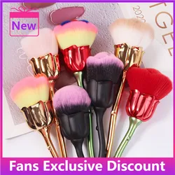 2022 Nail Art Dust Brush For Manicure Blush Powder brushes Rose head brush Fashion Gel Nail Accessories Nail Material Tools