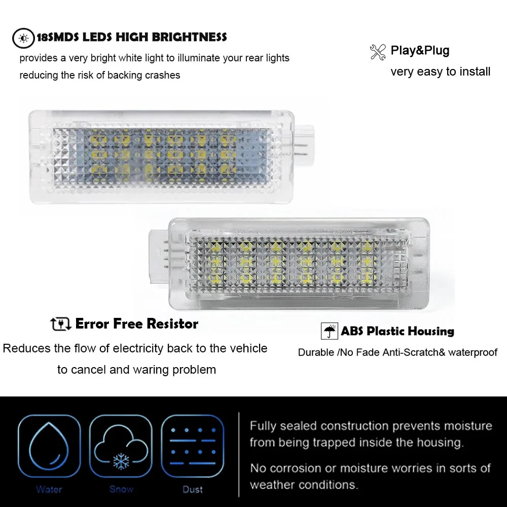 4pins Car Interior Footwell Courtesy LED Lights For BMW E61 Touring  E60 E61 M5 F10 F11 E90 Sedan E92 Coupe F01 F02 F03 F04 G11