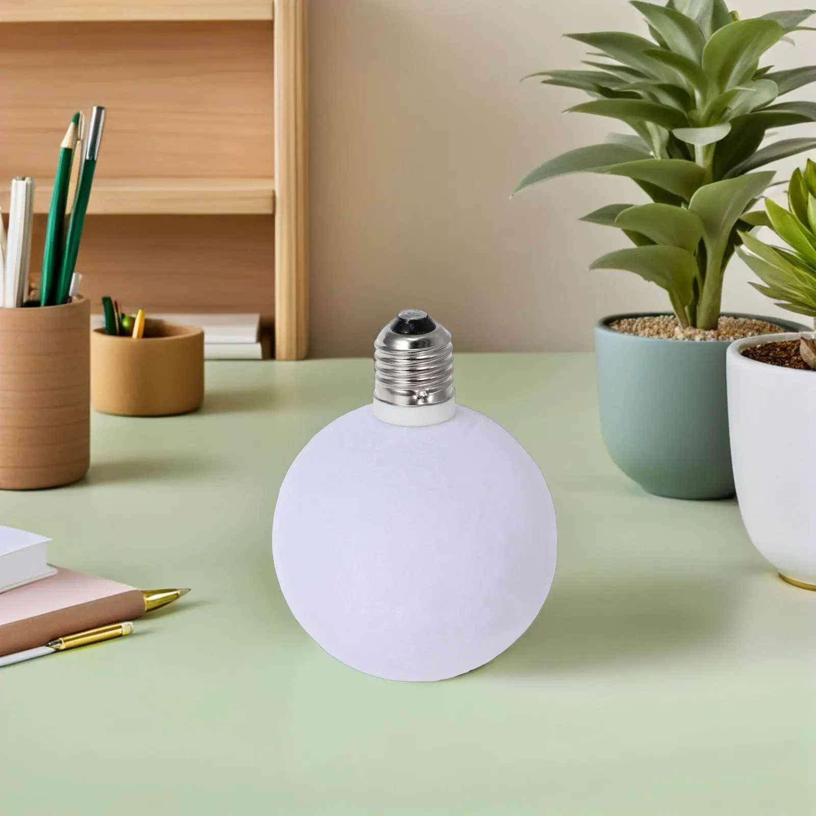 Realistic 3D Lunar Lamp with E27 Fitting 4 Inch Shape Desk Light for Space Bedroom Kitchen Hallway Lamp