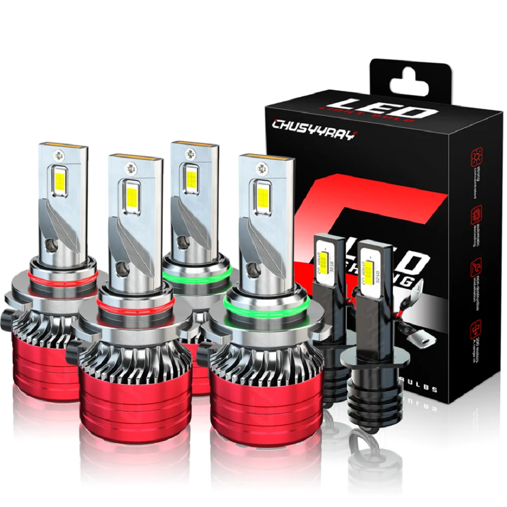 

PCVBMLAUT Car lights LED Headlight Hi/ Lo Beam+Fog Light bulbs 9005+9006 H1 6x For BMW M5 1991-1993 Car accsesories