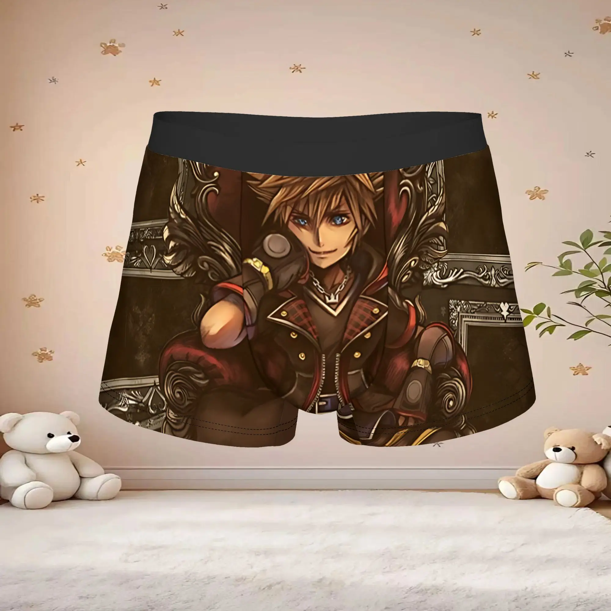 1pc Popular Kingdom Hearts boxers  Novelty Panties Men's Underwear Print Shorts Boxer Briefs