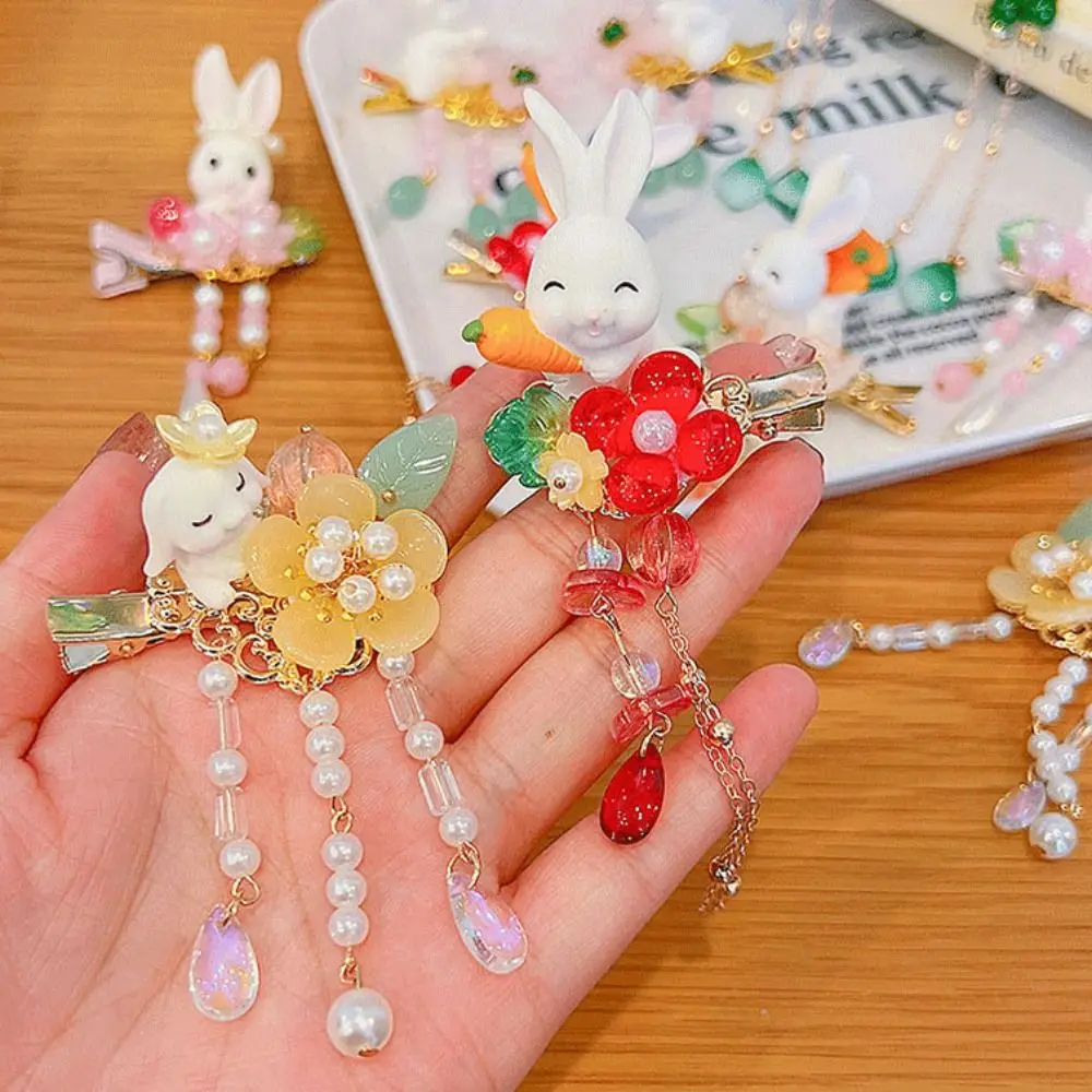 Princess Antique Princess Tassel Ancient Hair Accessories Chinese Style Hairpin Children's Hair Clip Rabbit Shape Hair Clip