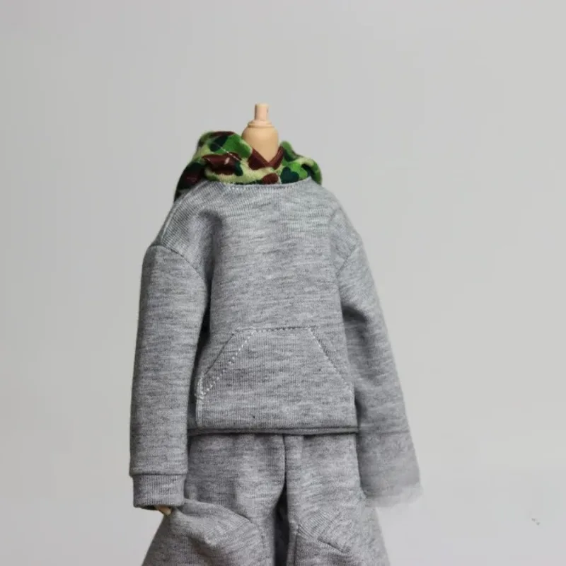 1/6 Scale Action Figures Trendy Fashion Color Blocked Hoodie Clothes Model Fit Azone Body Ob24 Six Points Bjd Ah Si Body