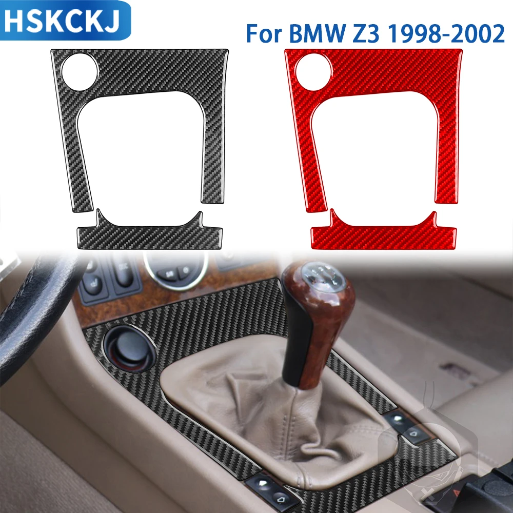 For BMW Z3 1998 1999 2000 2001 2002 Carbon Fiber Accessories Car Interior Central Control Gear Panel Cover Trim Sticker