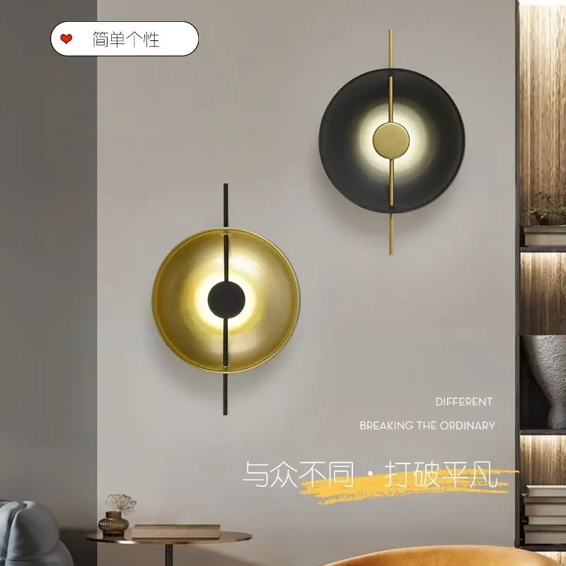 

Nordic Creative Saving AnergeCopper Coin Wall Lamp Suitable for Bedroom Study Dressing Room Bathroom Indoor Home Lighting Design