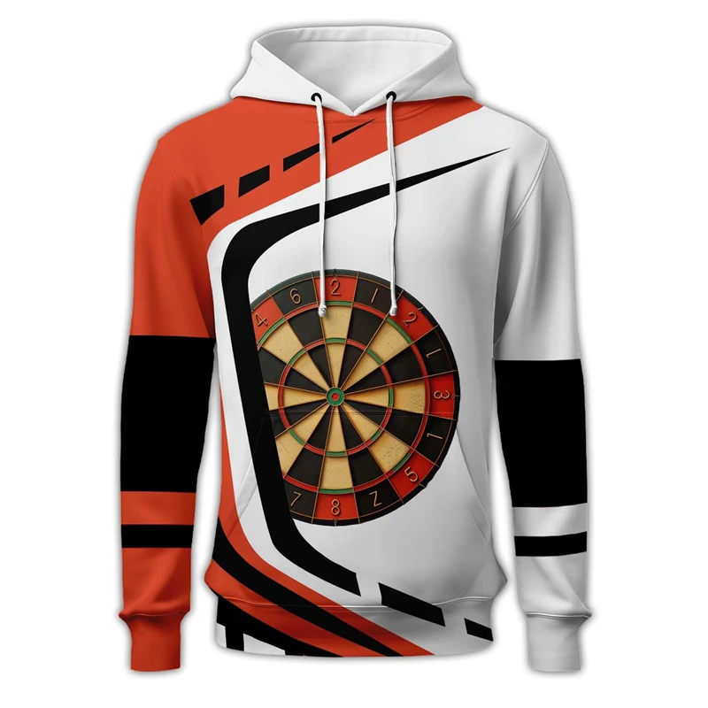 3D Printed Dart Board Team Hoodies Men Tracksuit Long Sleeved Hoodie Casual Darts Club Cool Pullovers Unisex Sweatshirts Hoody