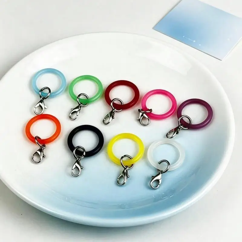 10 Stück O-förmige Silikon-Schlüsselringe, flexible Gummi-O-Ringe, Schlüsselanhänger-Verbinder, DIY-Schmuck, Taschenanhänger, kleine Accessoires – Detail 4