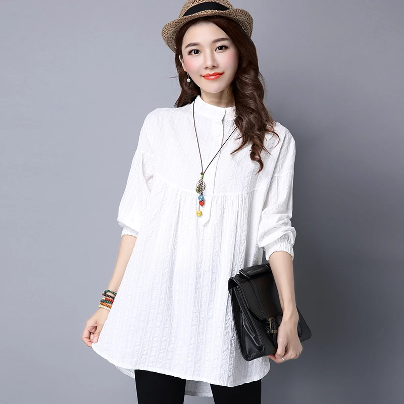 

NEW Women's Casual Maternity Blouses Plus Size Loose Shirts Long Seeve Clothes for Pregnant Women Cotton Pregnancy Tops