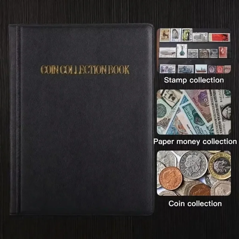 10 Sheets Banknotes And Coin Collection Book Storage Pouch Holder For Organizer