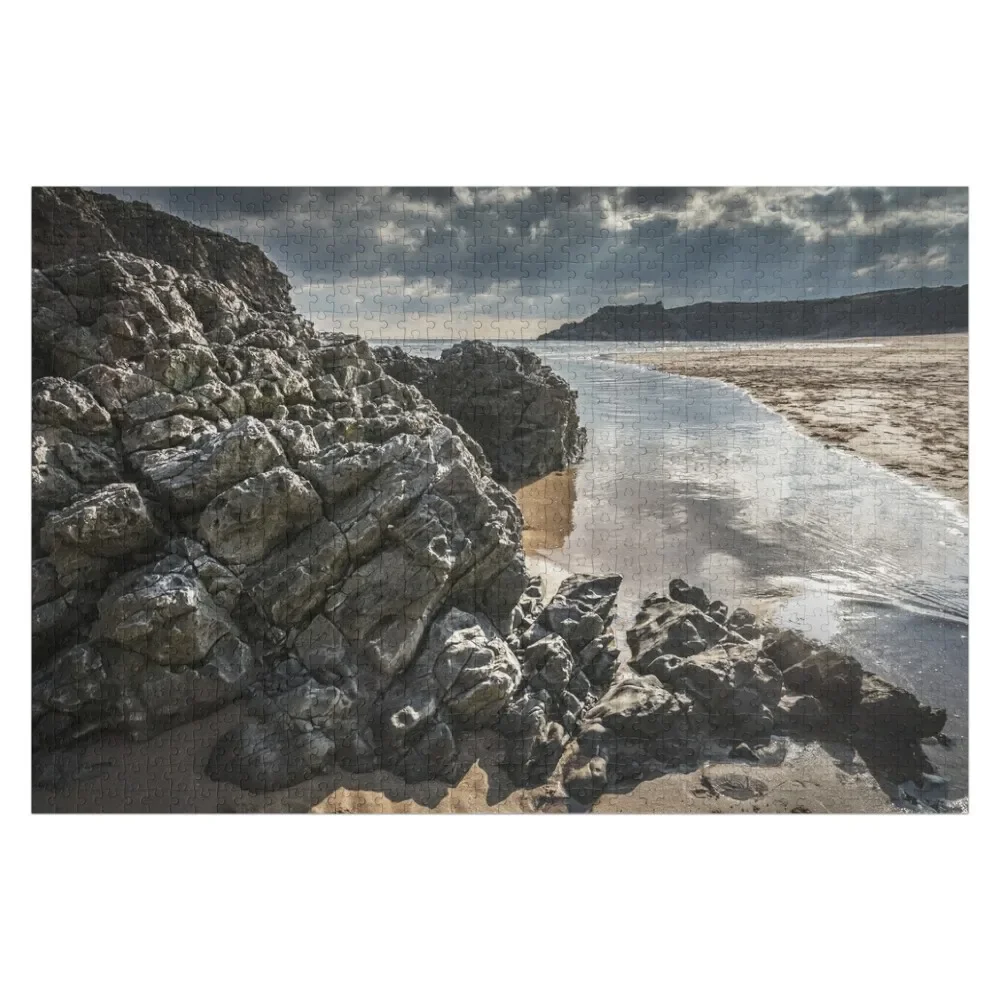 

Пазл Broad Haven South, Pembrokeshire, персонализированный для детей, детские игрушки на заказ, аниме, деревянные коробки, головоломка