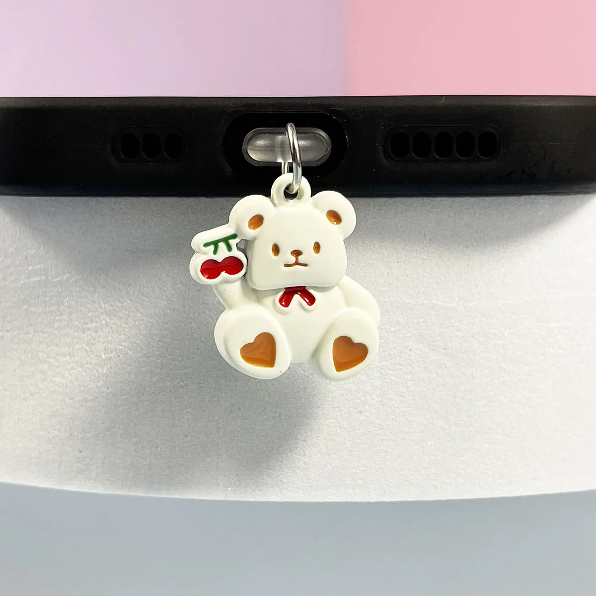 Little Bear Cute Phone Dust plug Pendant Decoration Pendant Suitable for iPhone for Samsung Type-C Interface  accessories