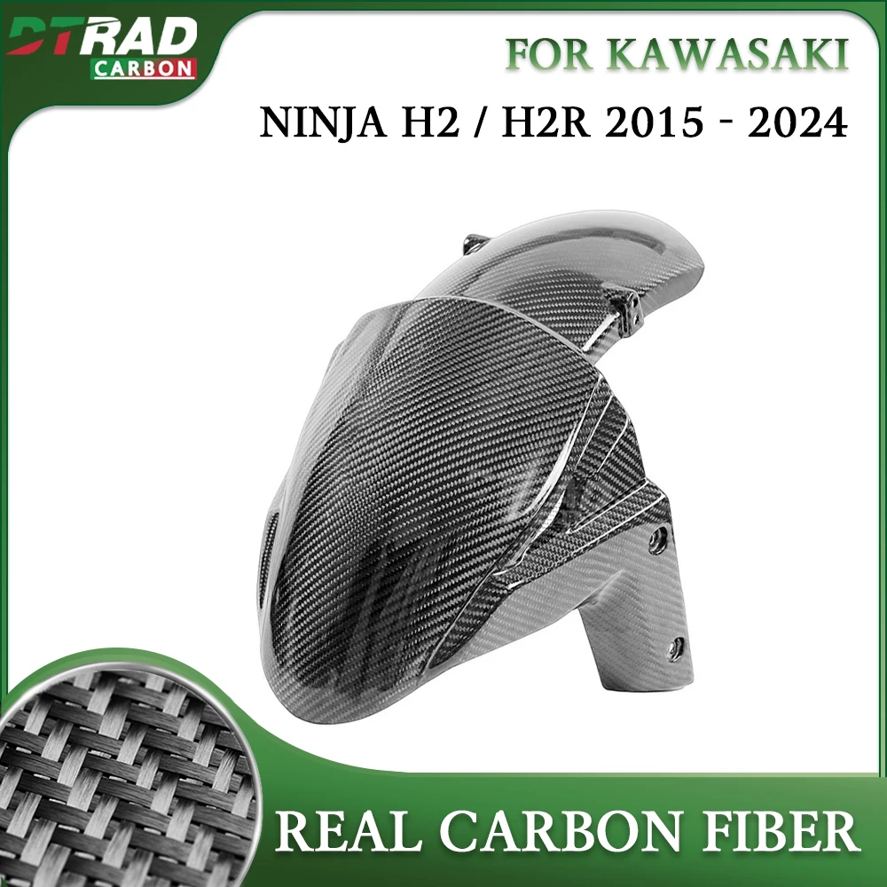 

For KAWASAKI NINJA H2 R H2R 2015 - 2023 2024 Carbon Fiber Motorcycle Accessories Front Fender Mudguard Splash Guard Fairing Kit