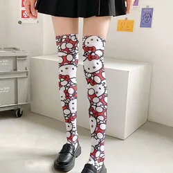 Sanrio Girl calze Hello Kitty Kawaii Summer Thin Anti-odore calzini lunghi Cosplay Cute Cartoon coreano nuovi regali di abbigliamento all'aperto