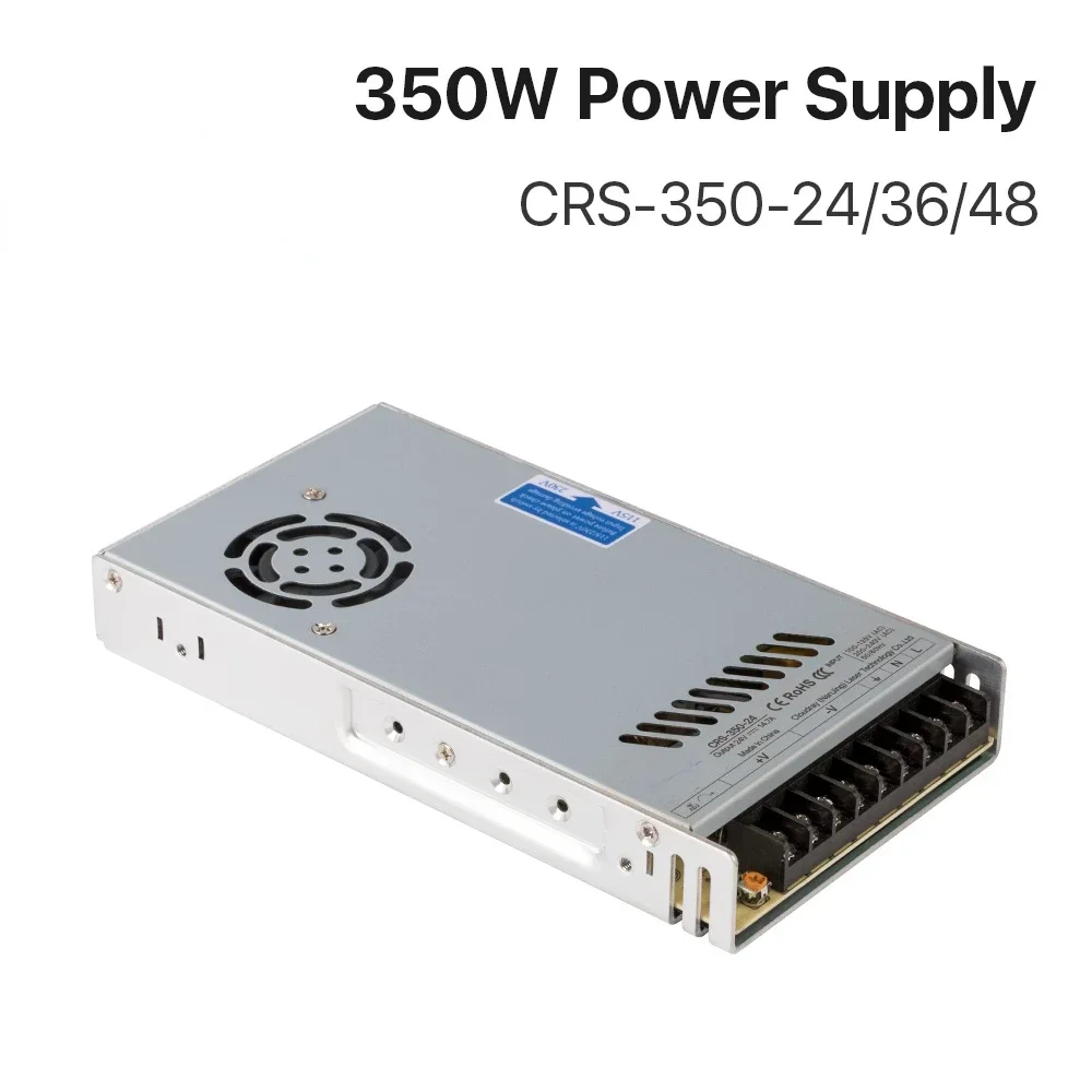 CRS-350-24/36/48 Switching Transfer Power Supply 24V 14.6A 36V 9.7A Output for Stepper Motor CO2 Laser Cutting Machine