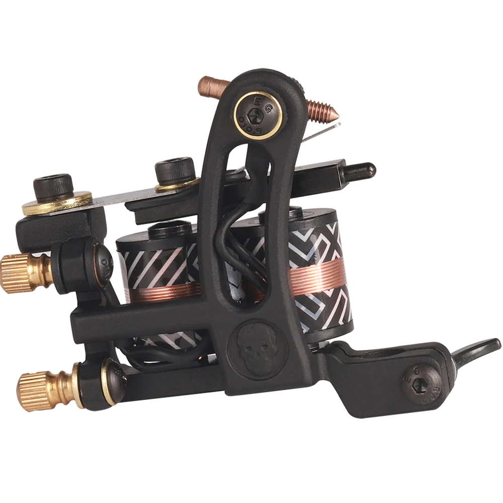

Professional Coil Tattoo Machine 10 Warp Coils Cast-iron Handmade Tattoo Guns for Liner Shader Tattoo Artist Supplies