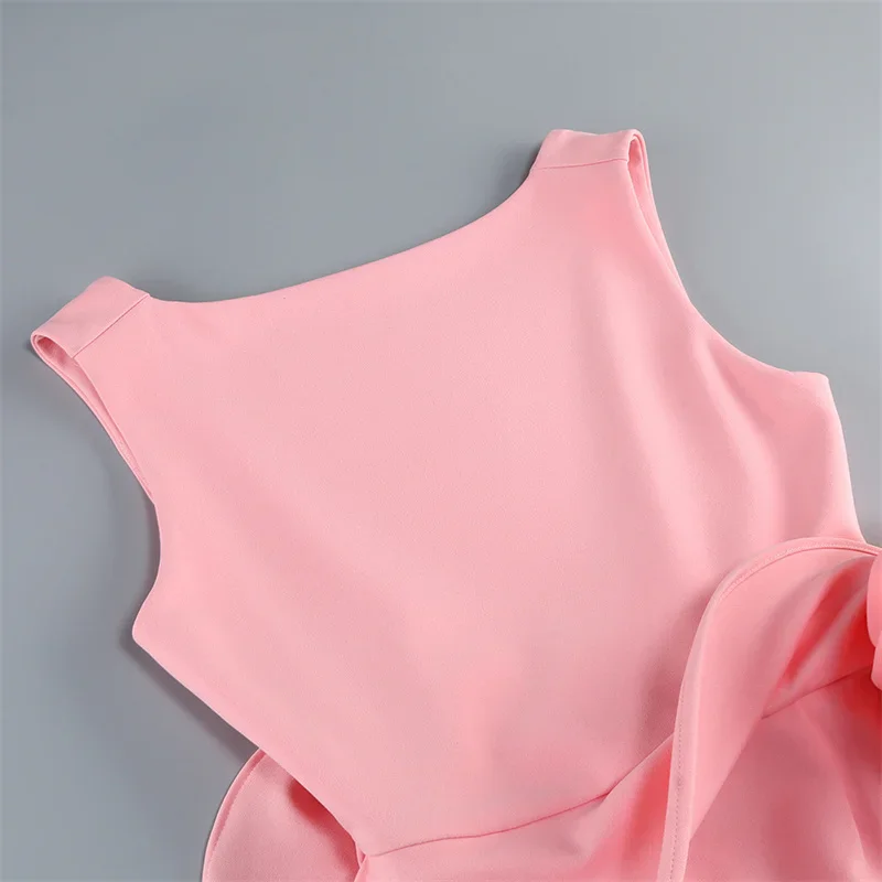 Immagine 4: Abito da donna Nuovo mini abito floreale 3D per l'estate 2025 Abiti corti senza maniche slim fit elastici y2k Abiti da festa sexy senza schienale