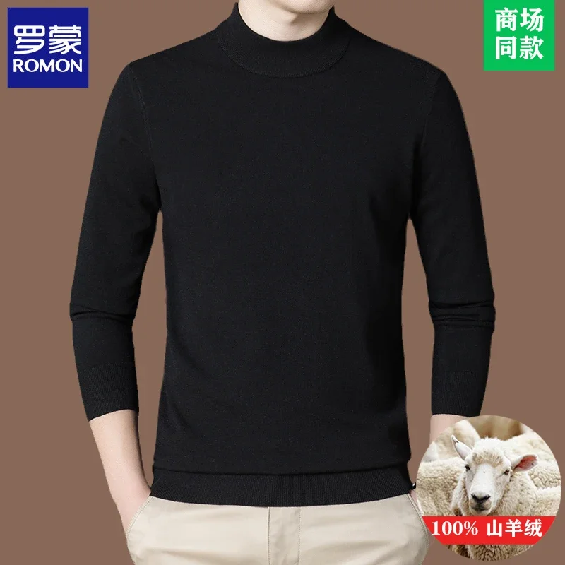 Autumn Winter 100% Cashmere Sweaters for Men 2023 New Thin Knitted Sweater Underlay Loose Casual Men's Sweater Свитер Мужской