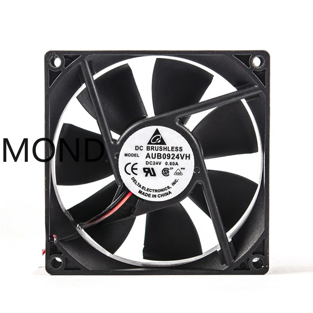 AUB0924VH Delta 9025 24V 0.60A 9CM Dual Ball 3-Wire High Air Volume Variable Frequency Fan