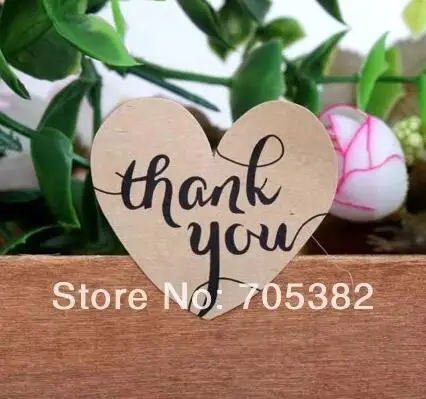 100pcs/lot Brown seal sticker 