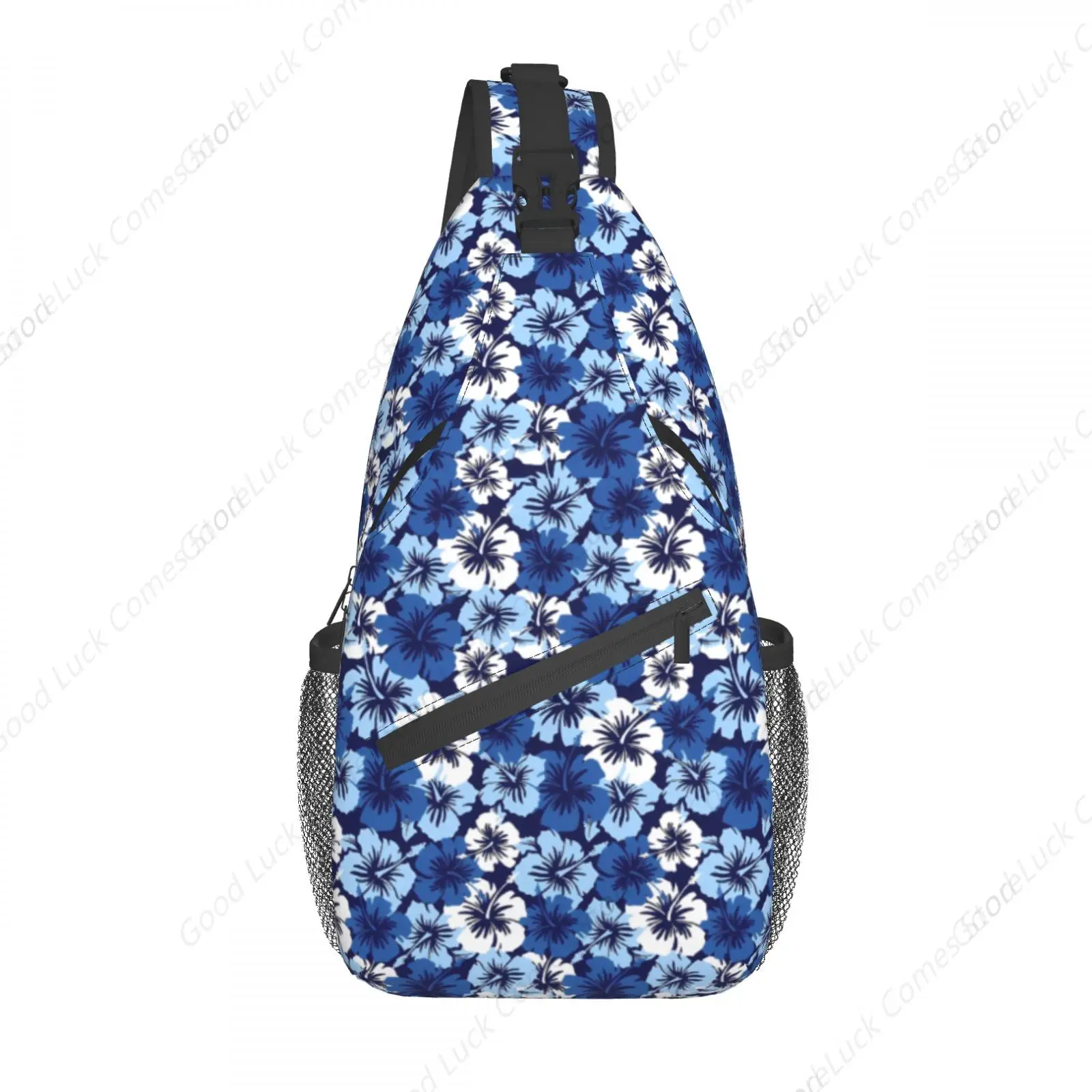

Tropical Hibiscus Bloom Crossbody Bags Trendy Sling Backpack Chest Shoulder Bag Gym Cycling Travel Hiking