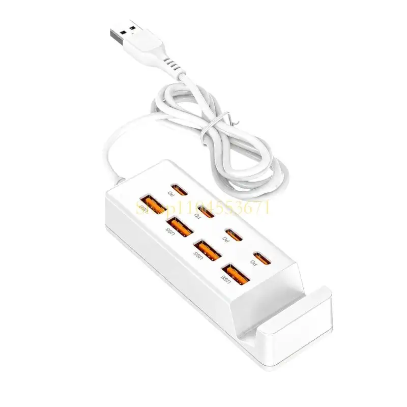 Best Seller USB Charging Expander with Four USB C and Four USB-A Outlets Charging Adapter