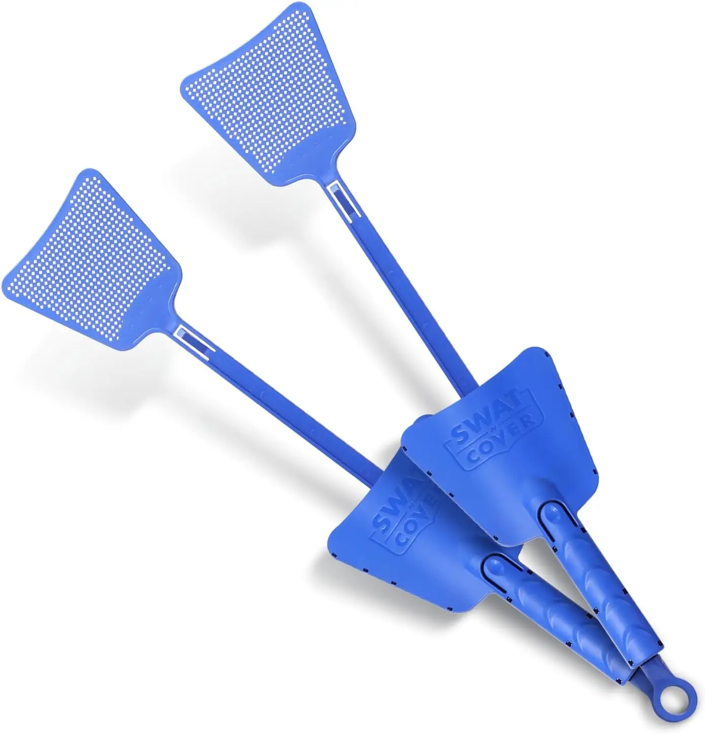 

Fly Swatter with Cover, Flexible Bug Smasher for Indoors, Adjustable Handle, Surface-Friendly, Pack of 2