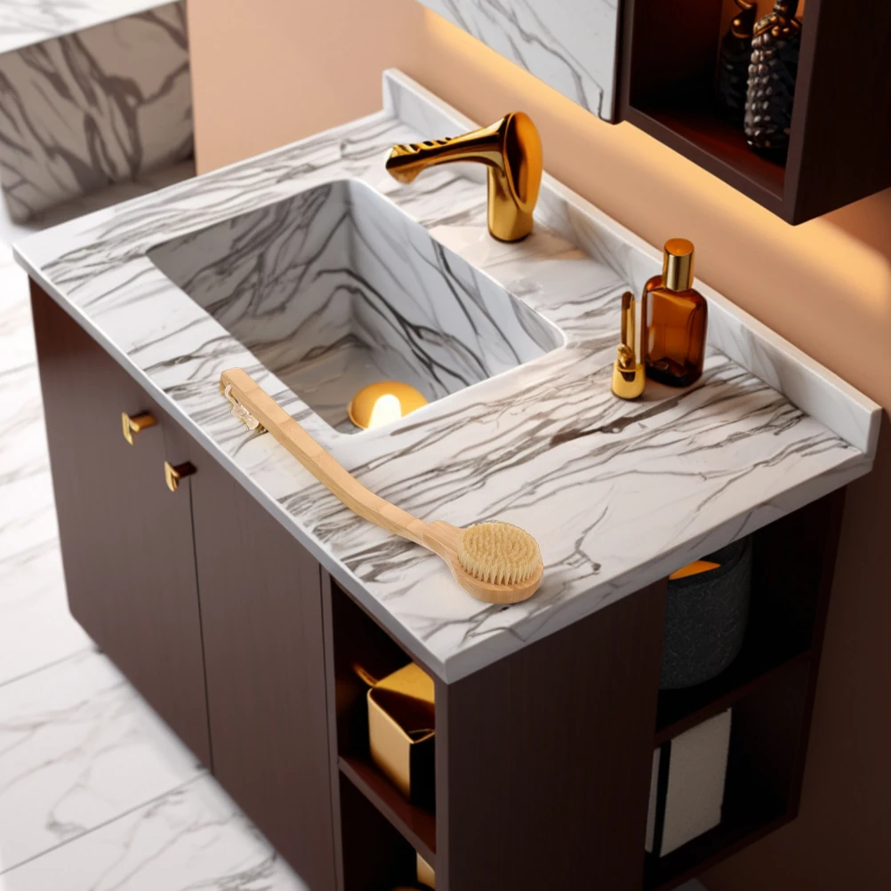 

2Pcs Long Handled Body Brush for Shower Or Dry Use Ergonomic Grip Bath Scrubber for Sensitive Skin Elderly Disabled Friendly