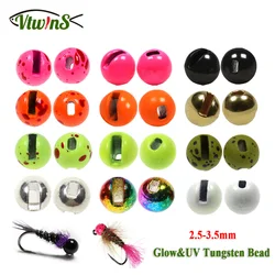 Vtwins Fast Sinking Jig Slotted Beads Multi-Color Fly Tying Beads 2.5mm/2.8mm/3.0mm/3.5mm Fly Tying Material Accessory