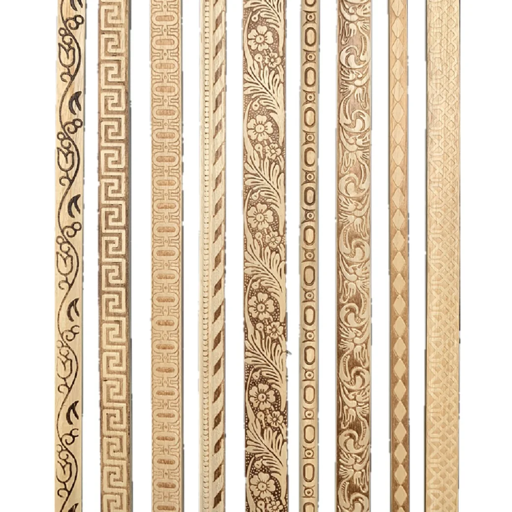 Solid Wood Lines Carved Lines, European Style Cabinet Edge Pressing Frames, Decorative Strips