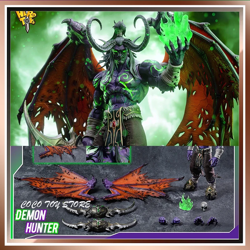 In Stock Hero Toys  Demon Hunter Elf Illidan Stormrage Edition Limited Anime Figure Original Ornament Toys Gift For Boy