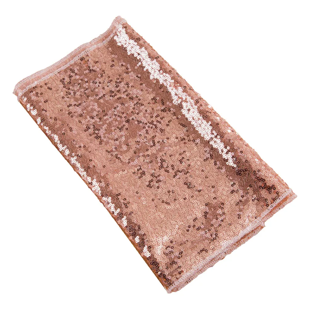 

Скатерть-дорожка с пайетками цвета розового золота: стильное украшение для вечеринок, свадеб, фуршетов, демонстрации десертов, шикарный декор для дома