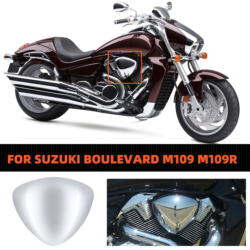 Air Filter Cover Chrome Motorcycle Air Cleaner Guard Cover Intake Case Cap For Suzuki Boulevard M109 M109R Intruder VZR1800