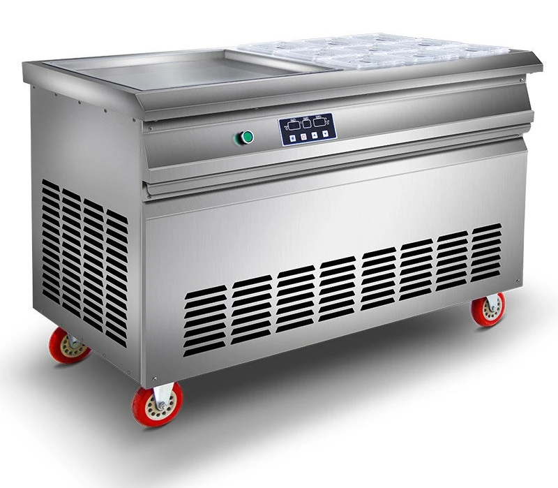 

For Big Round Pot Smart with 9 buckets Fried Ice Rolls Fried Yogurt Machine Commercial Thai Cream Machine